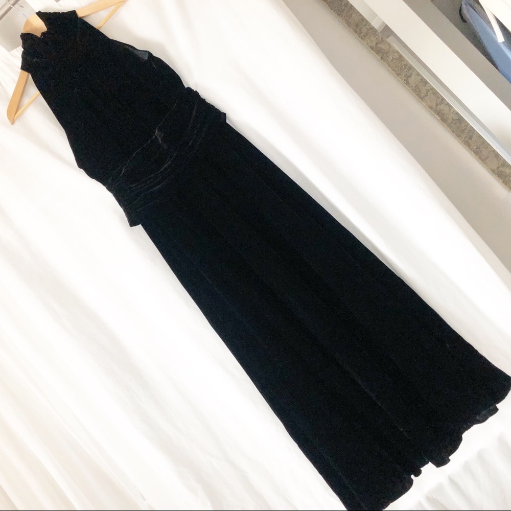 Zara Woman black velvet gown Size M